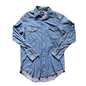 Wrangler Long Sleeve Denim Pearl Snap